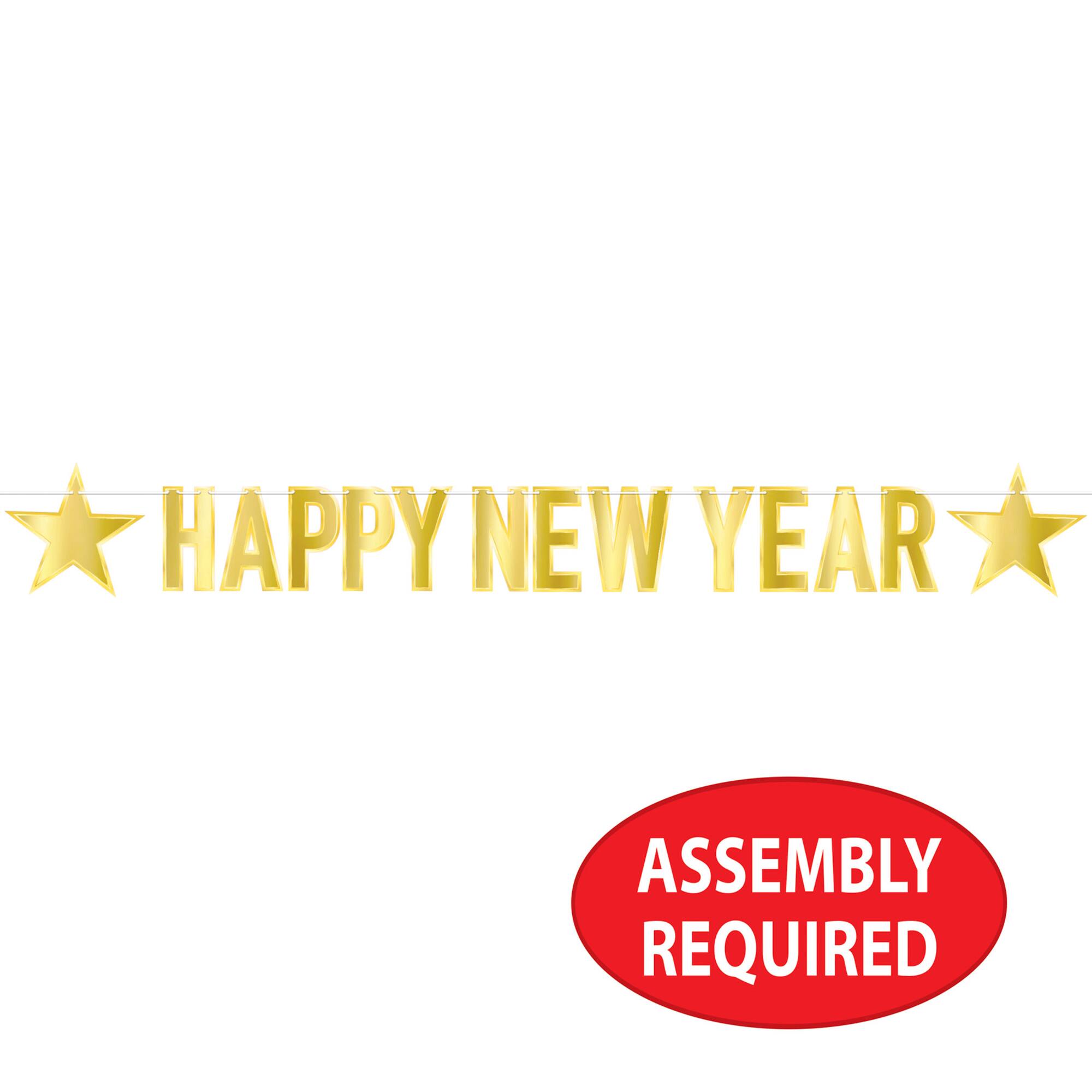 Beistle 7ft. x 8.5" Gold Foil Happy New Year Streamer